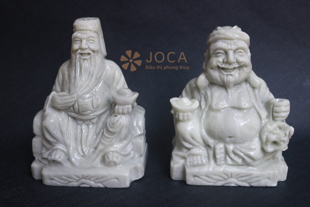 Thần tài thổ địa đá trắng