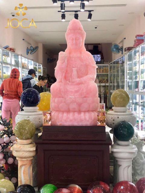 Phật Quan Âm đá thạch anh hồng