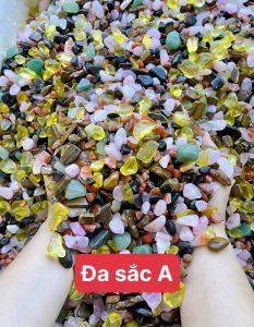 đá thạch anh vụn ngũ sắc